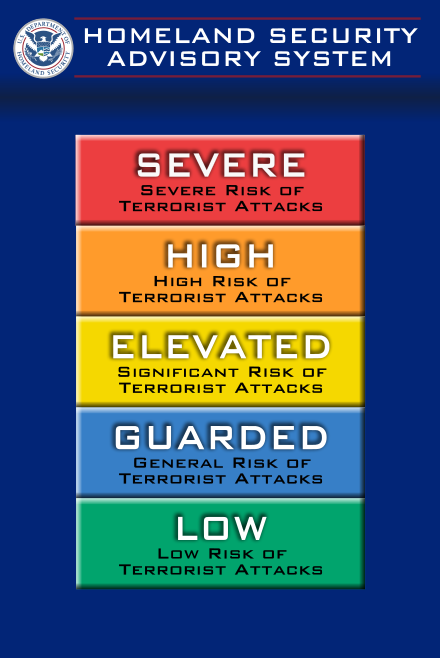 Уровни террористической угрозы Homeland Security Advisory System
