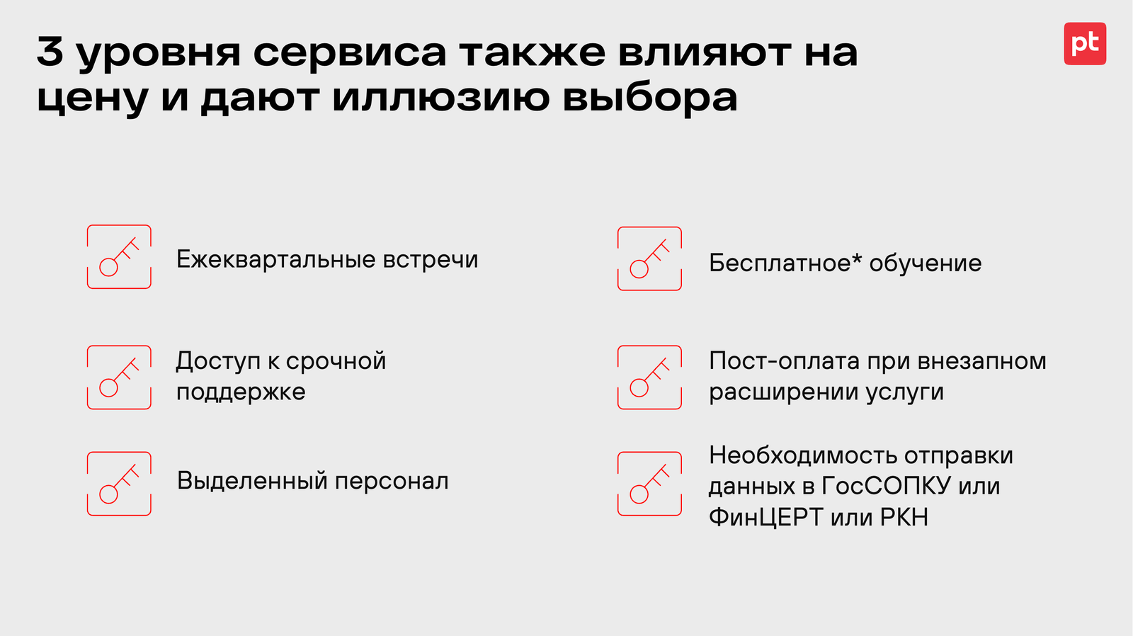 Что еще может влиять на стоимость SOC-as-a-Service